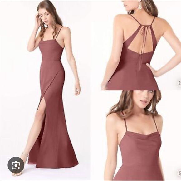 Azazie KENDALL & KYLIE Cowl Scoop Chiffon Mermaid Bridesmaids Dress - Picture 5 of 5